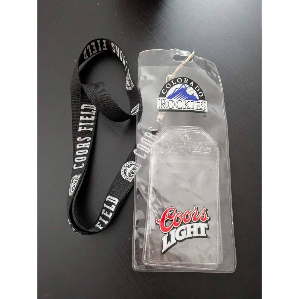 MLB Colorado Rockies Coors Field Lanyard + Clubhouse ID‎ Pouch